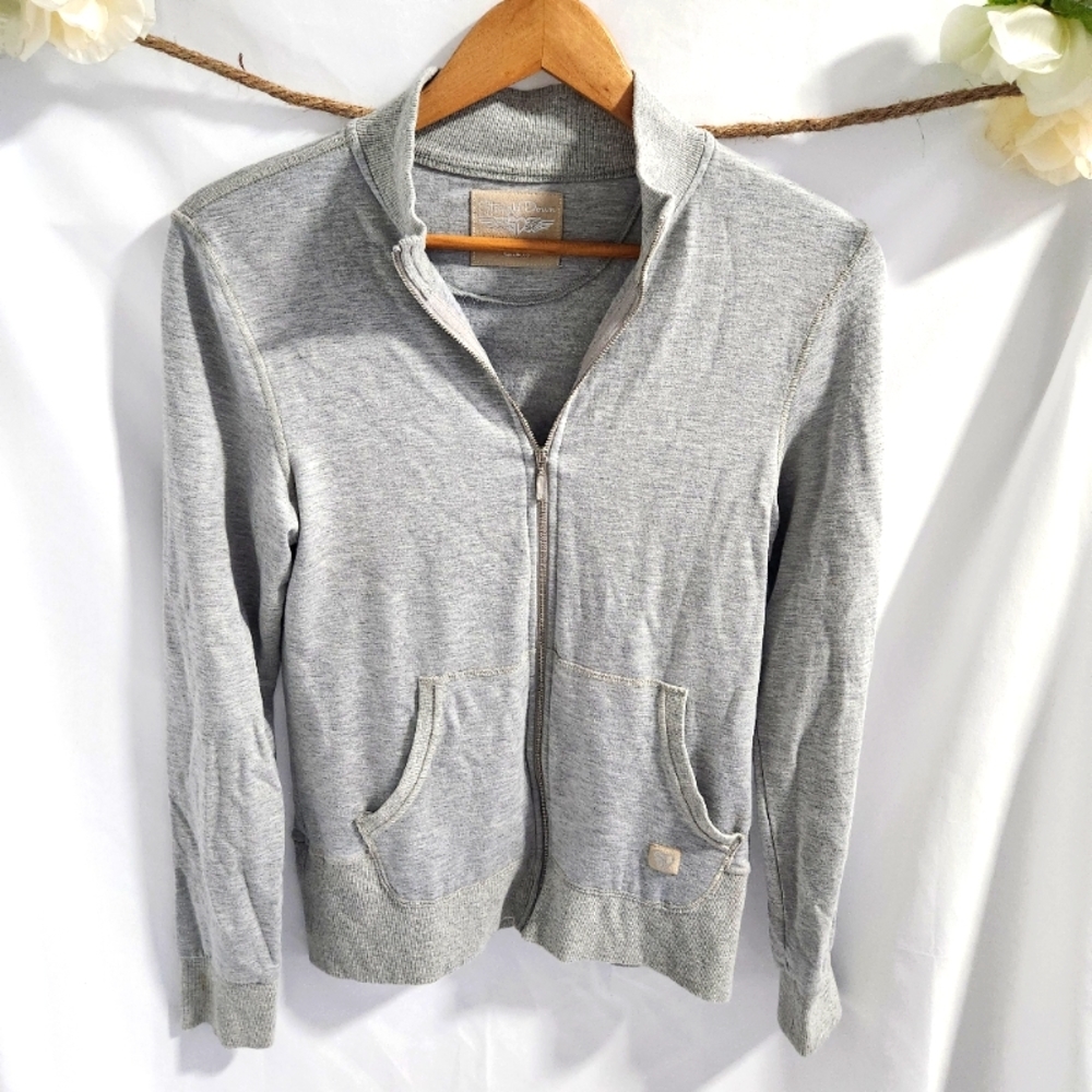 Straight Down Gray Full Zip Small